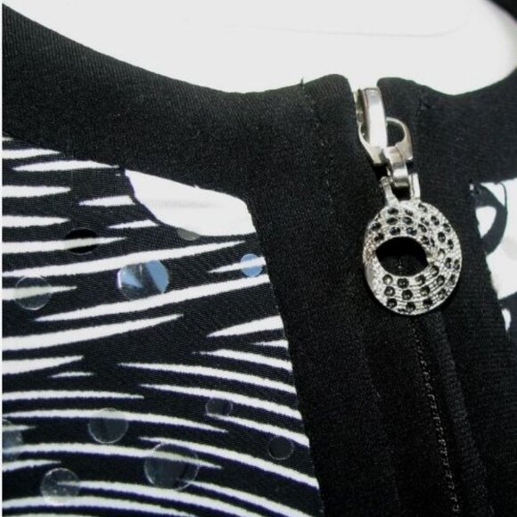 VTG BnW Abstract Print Jacket - Picture 5 of 11